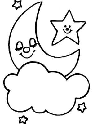 Fise de colorat cu Nor pentru copii de 5 ani