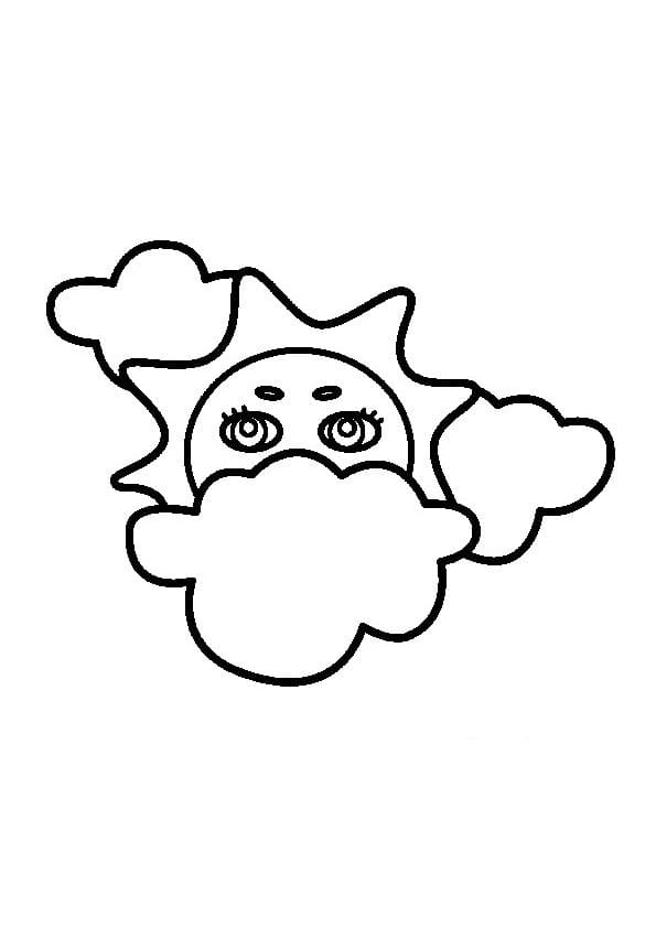 Fise de colorat cu Nori de colorat p02