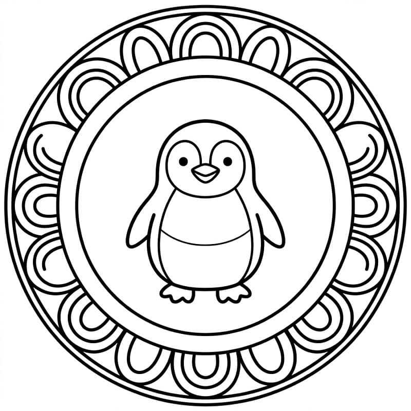 Planse de colorat cu Mandale cu animale