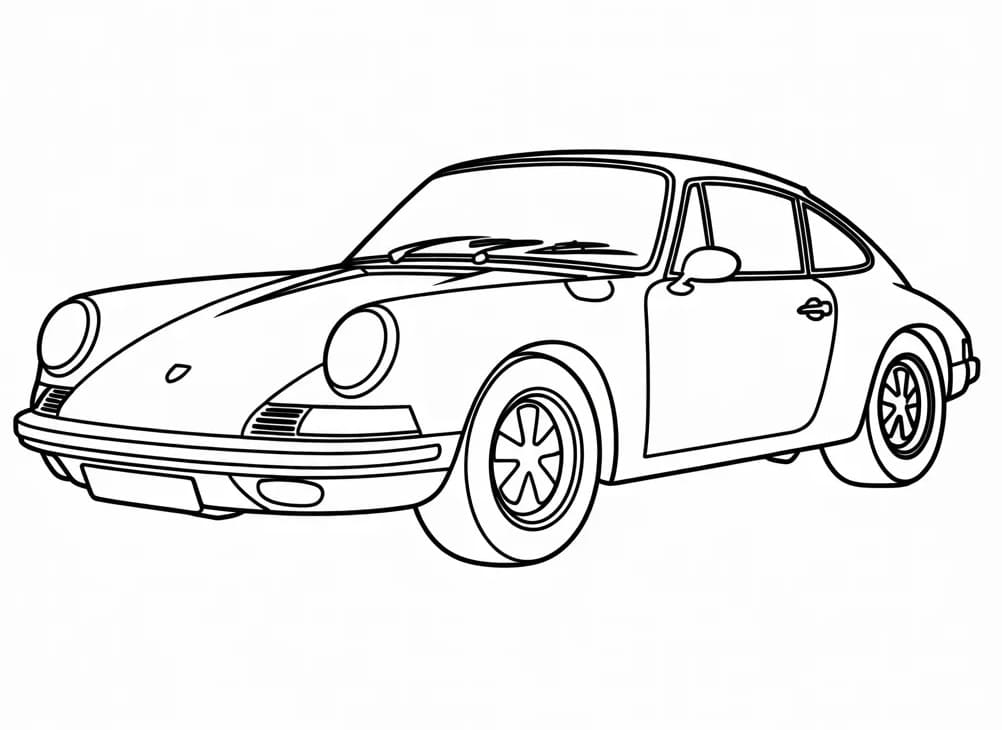 Fise de colorat cu Porsche de colorat p02