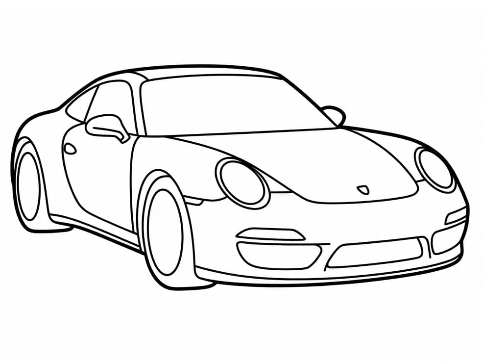 Fise de colorat cu Porsche de colorat p04