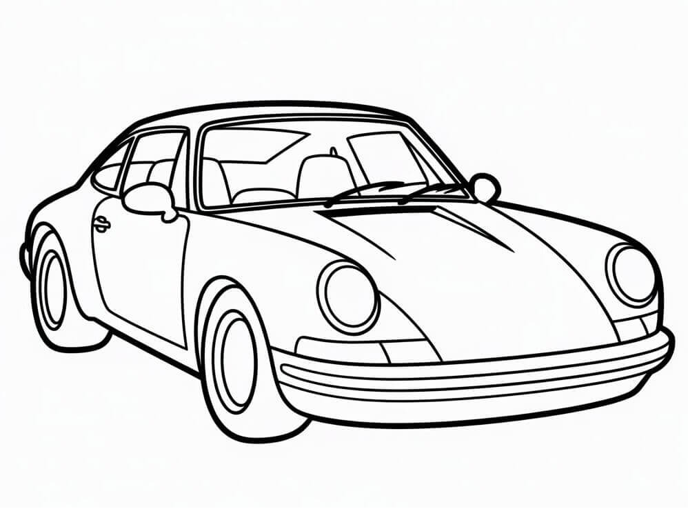 Fise de colorat cu Porsche de colorat p10