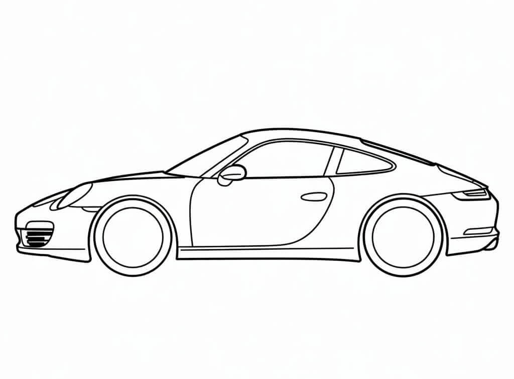 Fise de colorat cu Porsche de colorat p11