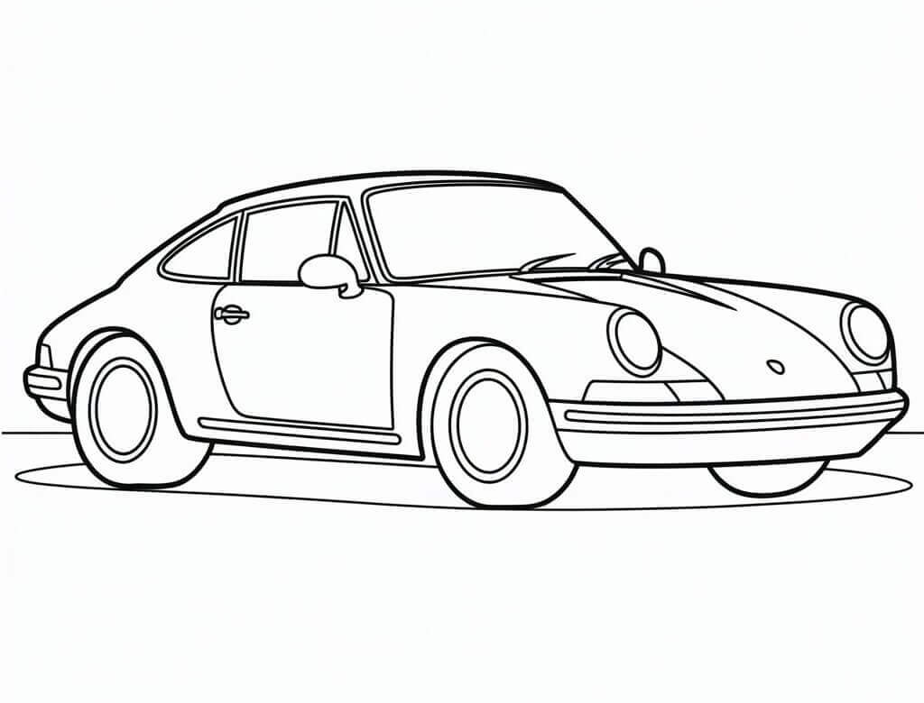 Fise de colorat cu Porsche de colorat p14