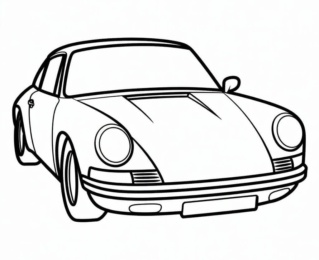 Fise de colorat cu Porsche de colorat p15