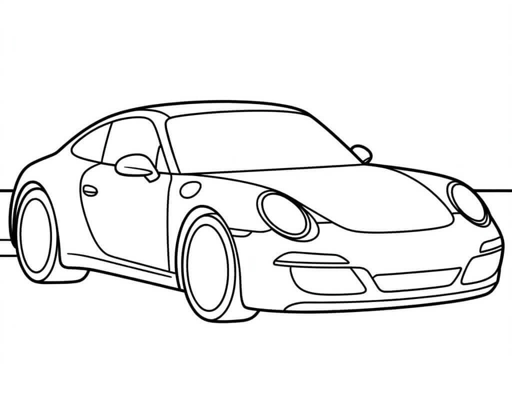 Fise de colorat cu Porsche de colorat p28