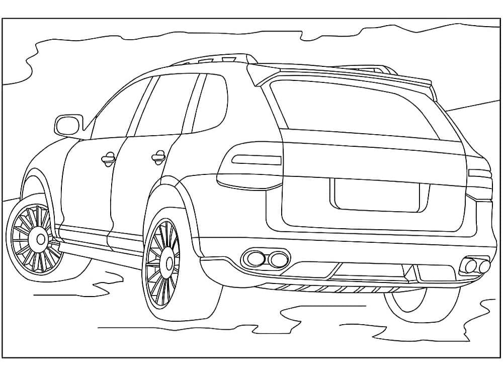 Fise de colorat cu Porsche de colorat p33