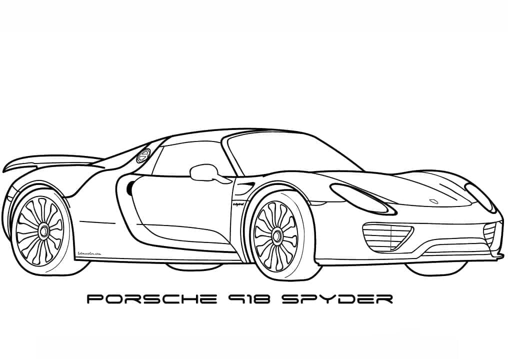 Fise de colorat cu Porsche de colorat p42