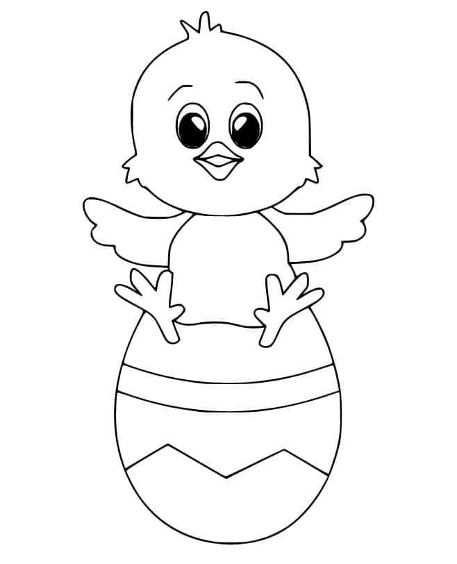 Fise de colorat cu Pui Paște
