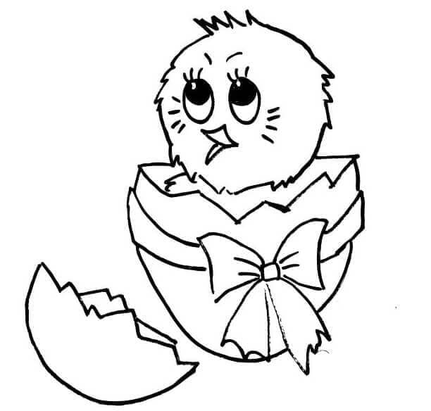 Fise de colorat cu Pui de Paște imprimabil