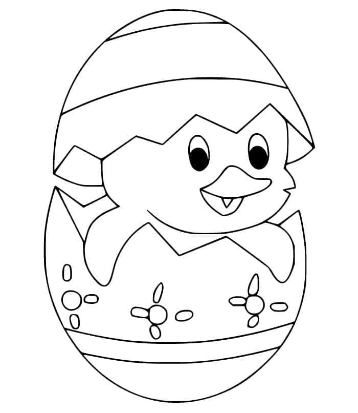 Fise de colorat cu Pui de Paște pentru copii de 6 ani