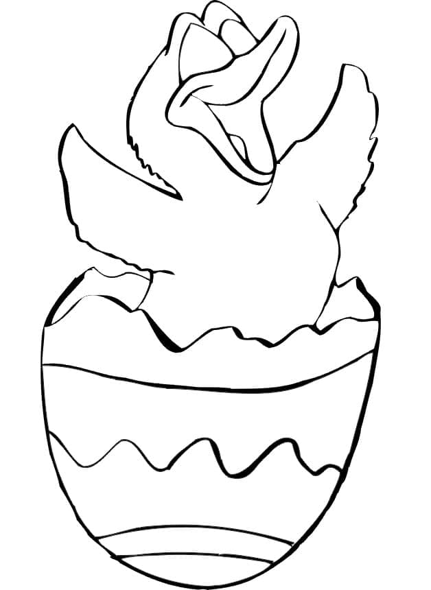 Fise de colorat cu Pui de Paște pentru copii