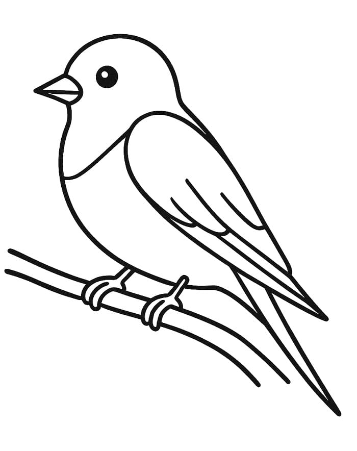 Fise de colorat cu Rândunică gratuită pentru cei mici
