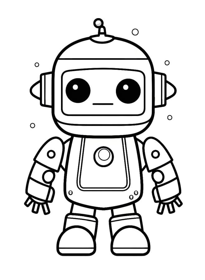 Fise de colorat cu Robot imprimabil fără plată