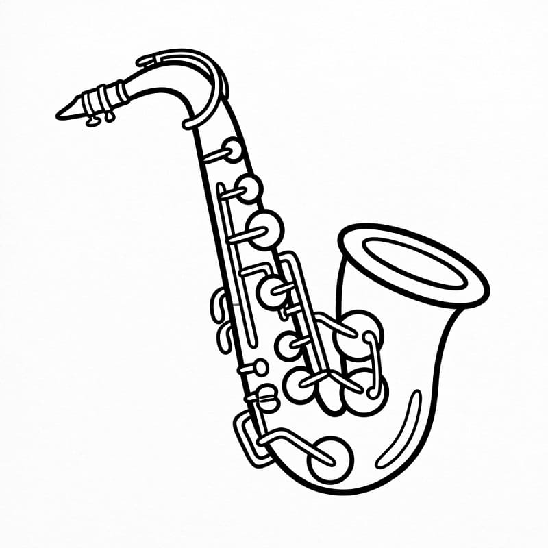 Planse de colorat cu Saxofon