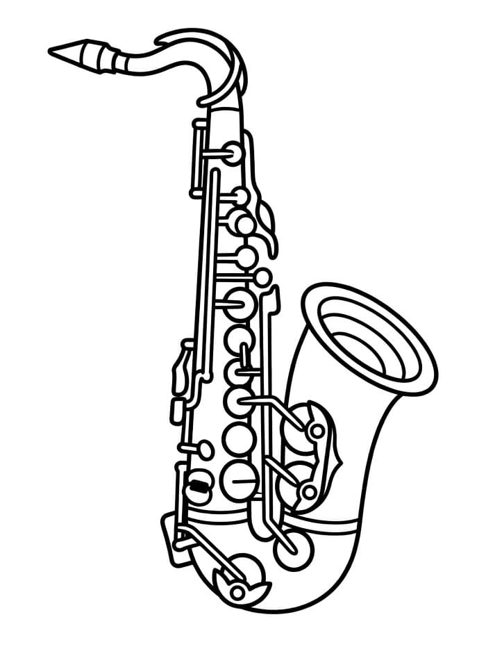 Fise de colorat cu Saxofon obișnuit