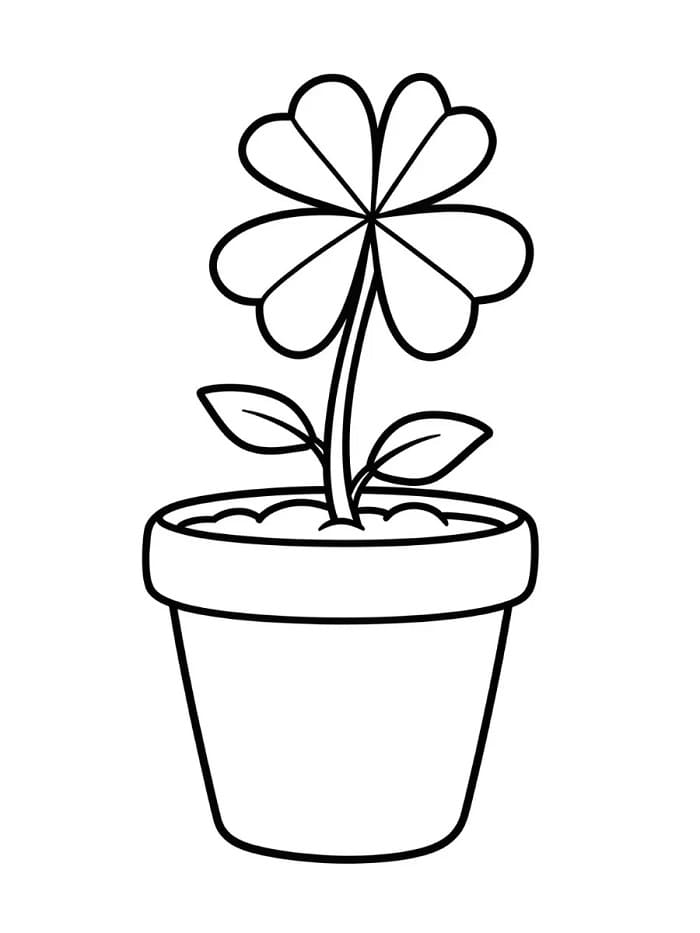 Fise de colorat cu Trifoi de colorat p02