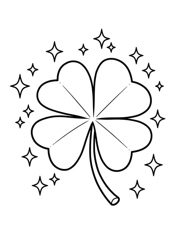 Fise de colorat cu Trifoi de colorat p03