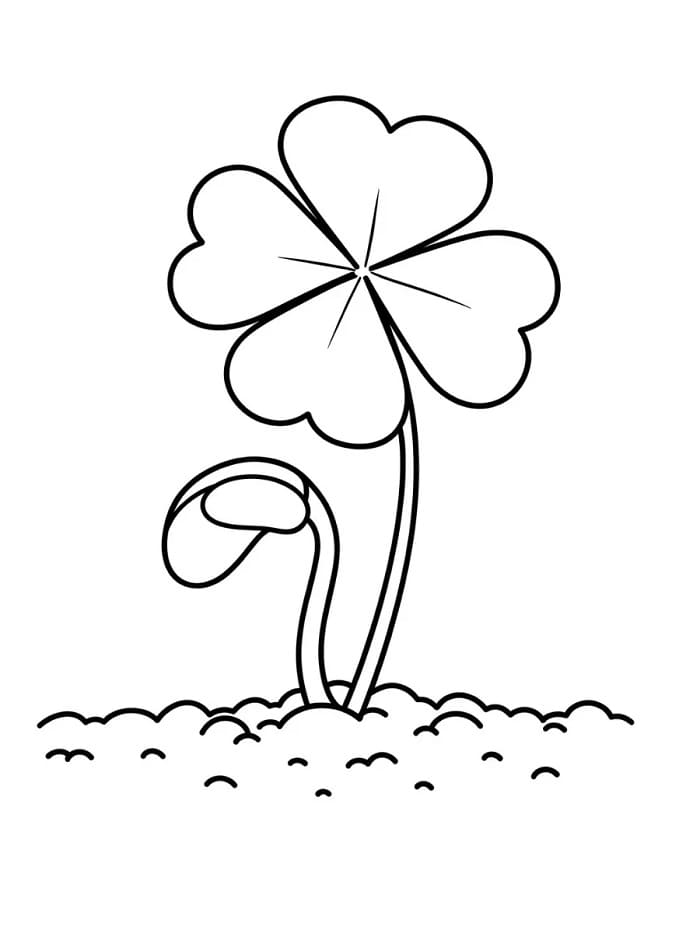 Fise de colorat cu Trifoi de colorat p04