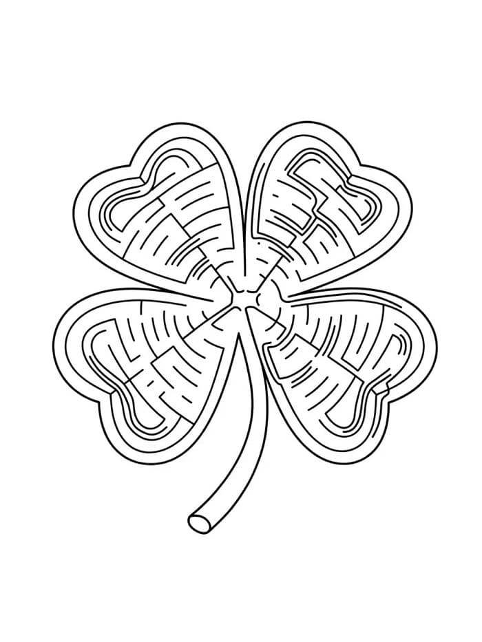 Fise de colorat cu Trifoi de colorat p07
