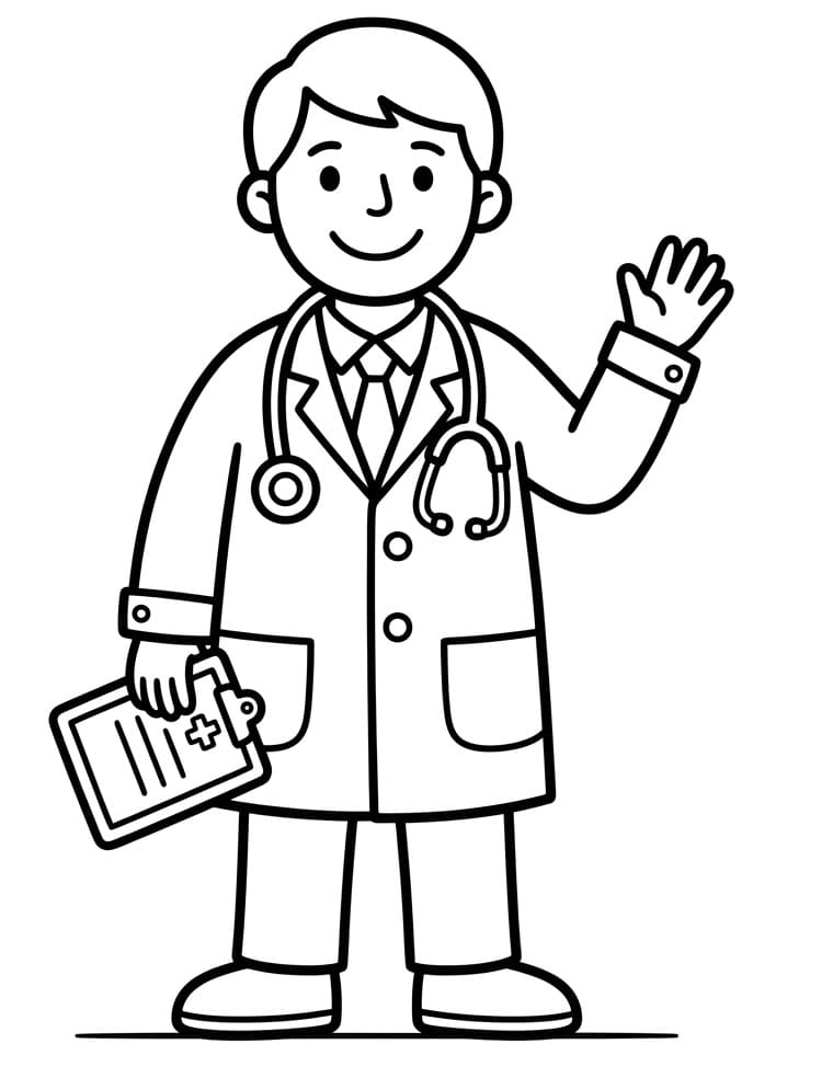 Planse de colorat cu Doctor