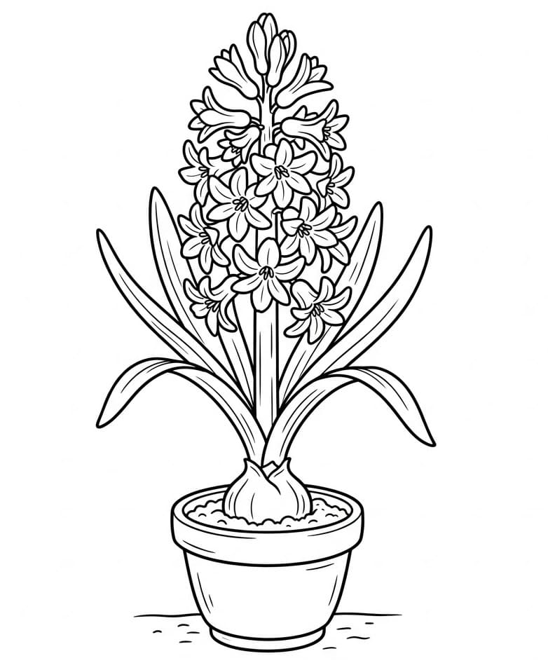 Fise de colorat cu Zambile de colorat p04