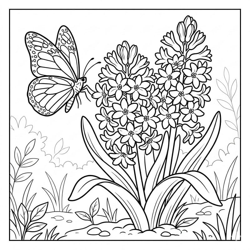 Fise de colorat cu Zambile de colorat p07