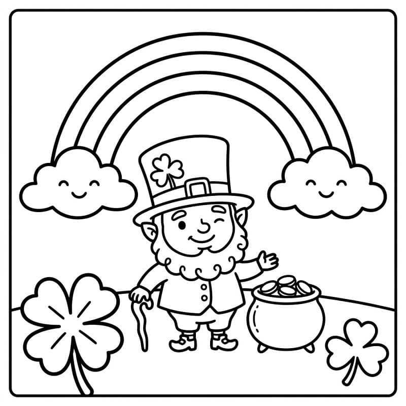 Fise de colorat cu Ziua Sfântului Patrick de colorat p01