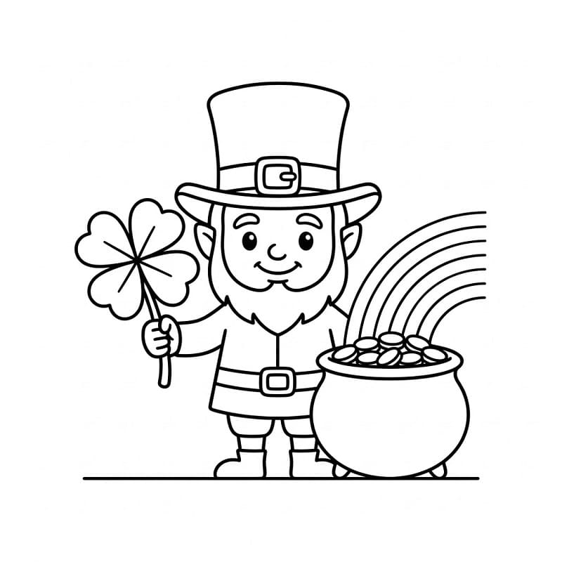 Fise de colorat cu Ziua Sfântului Patrick de colorat p03