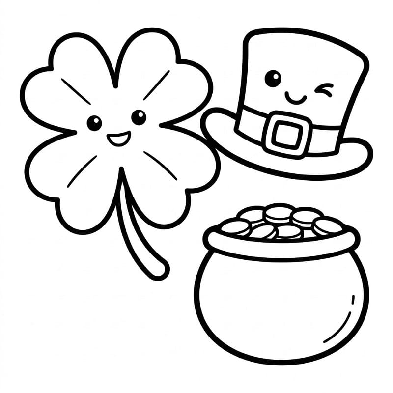 Fise de colorat cu Ziua Sfântului Patrick de colorat p04