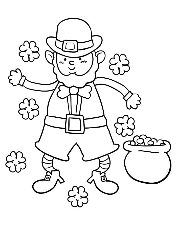 Fise de colorat cu Ziua Sfântului Patrick de colorat p14