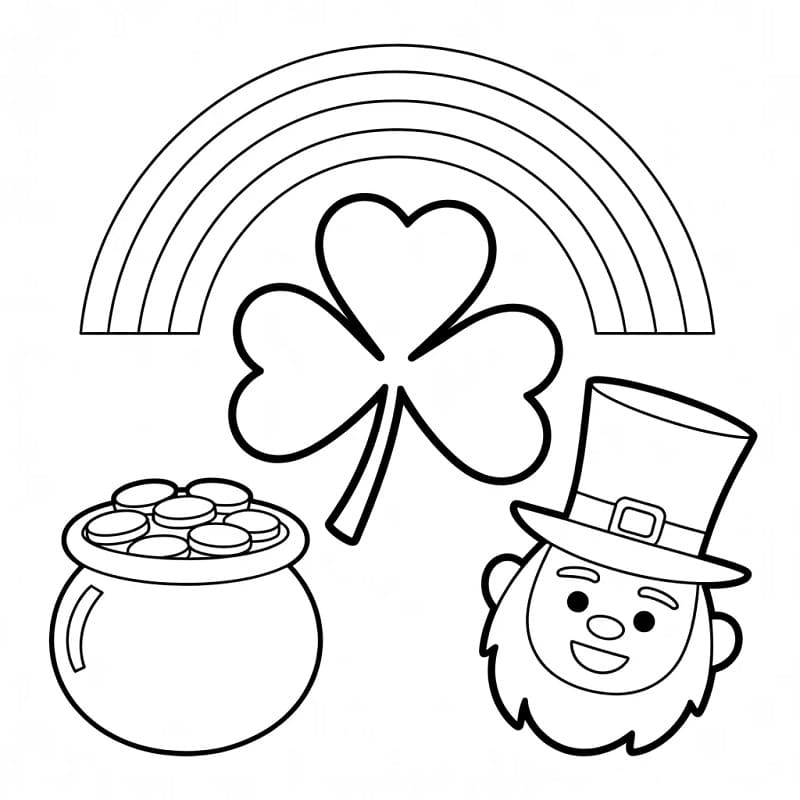 Fise de colorat cu Ziua Sfântului Patrick de colorat p19