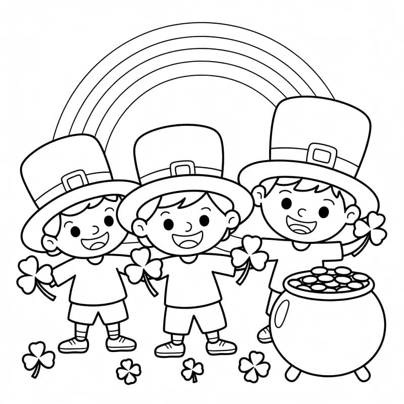 Fise de colorat cu Ziua Sfântului Patrick de colorat p24