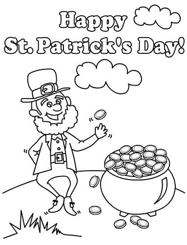 Fise de colorat cu Ziua Sfântului Patrick de colorat p38