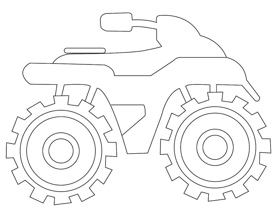 Fise de colorat cu ATV pentru copii