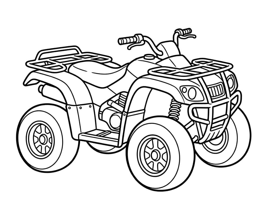 Fise de colorat cu ATV perfect