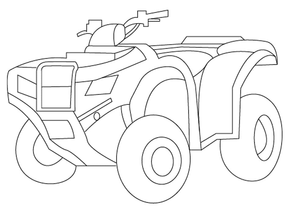 Fise de colorat cu ATV tip quad