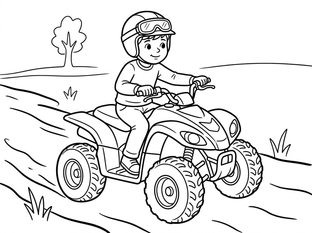 Fise de colorat cu ATV uimitor