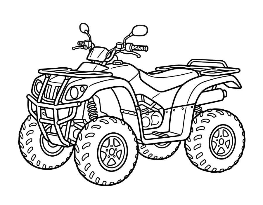 Fise de colorat cu ATV ușor