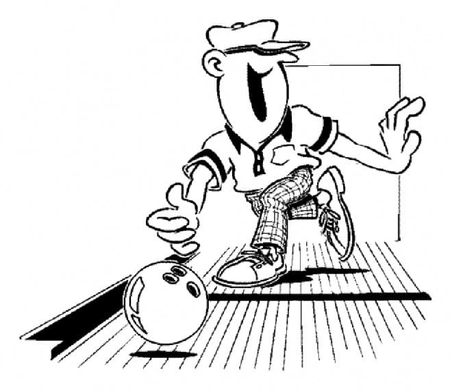 Fise de colorat cu Bowling gratuit de tipărit