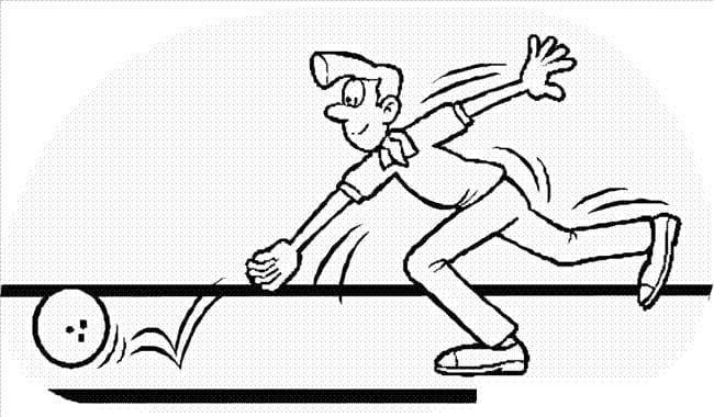 Fise de colorat cu Bowling imprimabil pentru copii