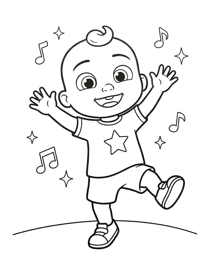 Fise de colorat cu Cocomelon cool