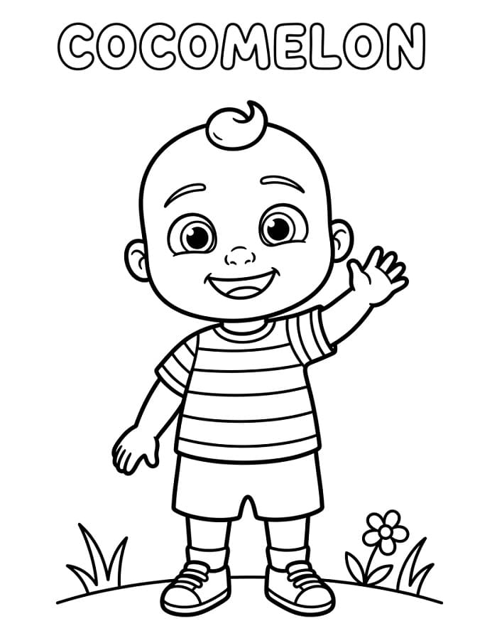 Planse de colorat cu Cocomelon