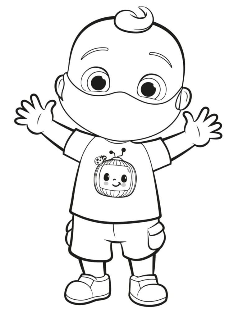 Fise de colorat cu Cocomelon imprimabil fără cost