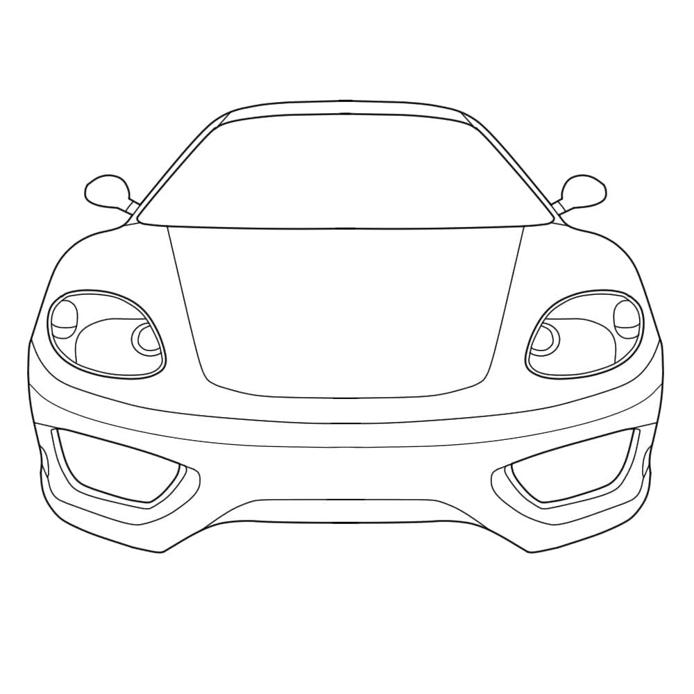 Fise de colorat cu Ferrari de tipărit