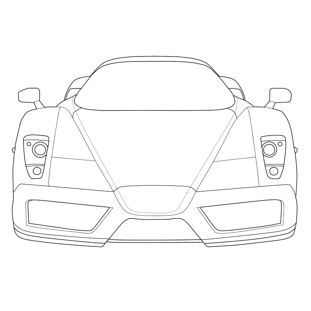 Fise de colorat cu Ferrari gratis