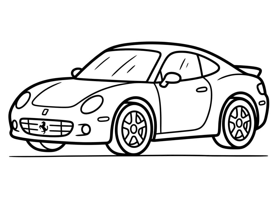 Fise de colorat cu Ferrari grozav