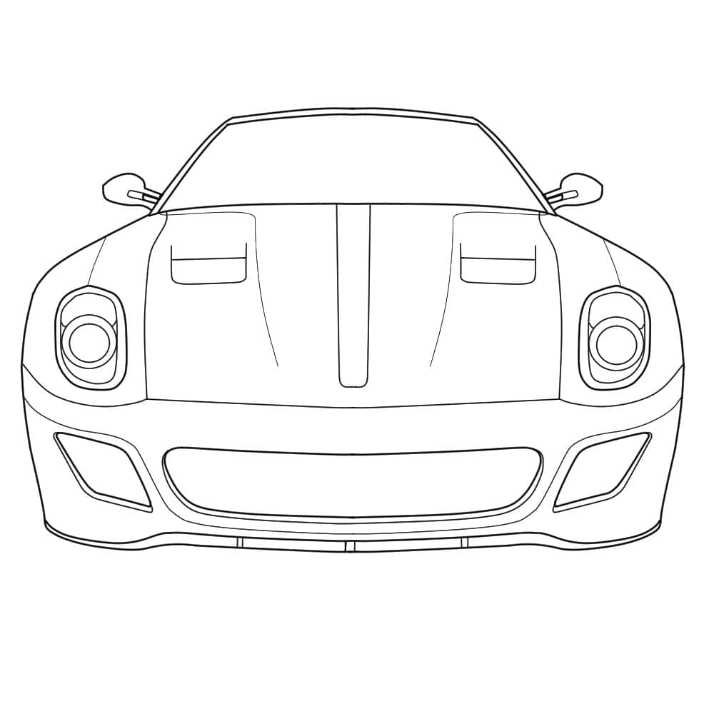 Fise de colorat cu Ferrari pentru tipărire