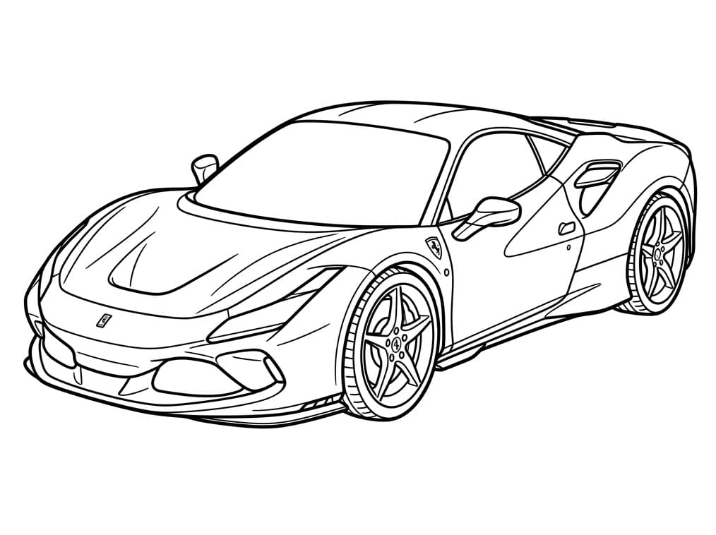 Fise de colorat cu Ferrari plăcut