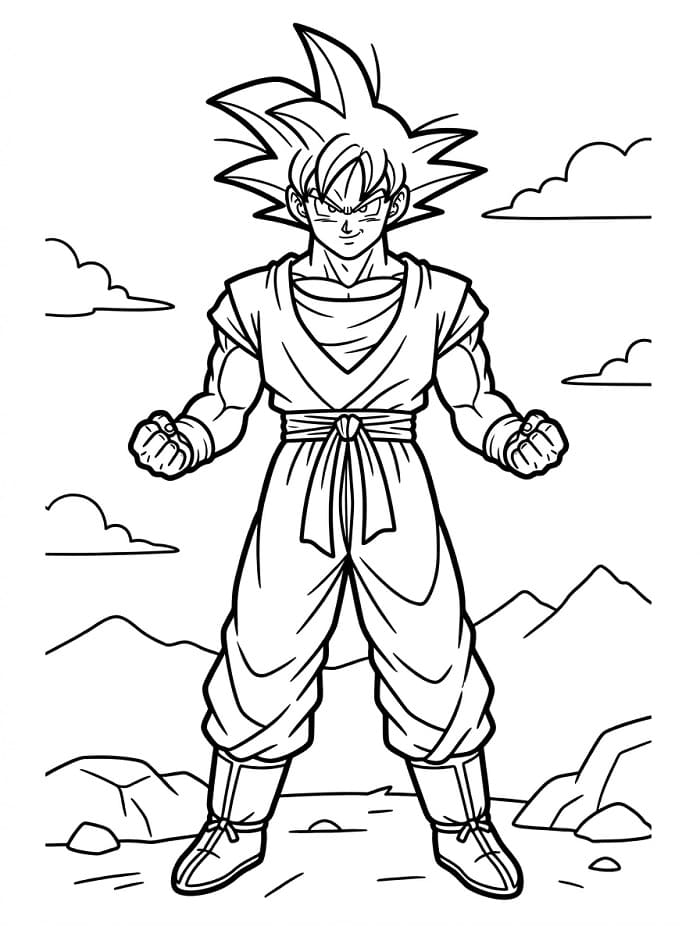 Planse de colorat cu Goku